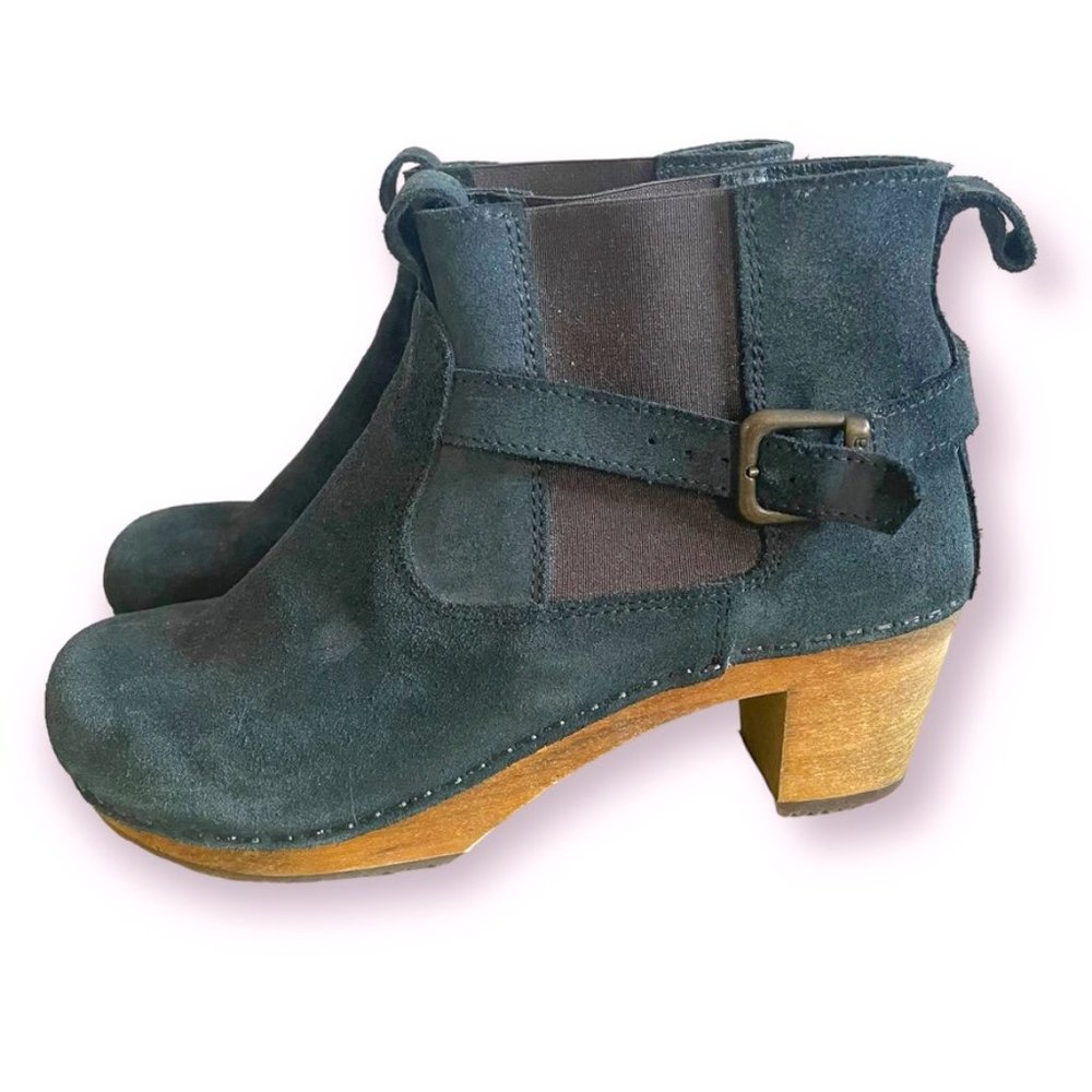 Sanita 'Peggy-Sue' Black Jodhpur Clog Boots - 37